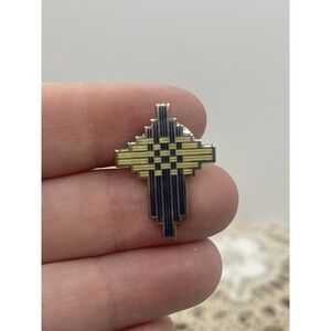 Vintage Pin Colorful Cross Lapel Christian Religious